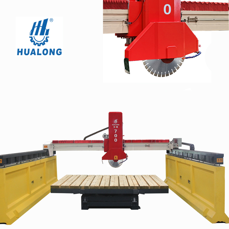 Hualong Stone Machinery HLSQ-700 Cement Base Laser Alignment Bridge Saw آلة قص الحجارة