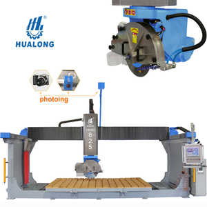 HUALONG ماكينات الحجر 5 محور CNC جسر المنشار آلة قطع الجرانيت لنحت طحن قطع الحفر كونترتوب HKNC-825