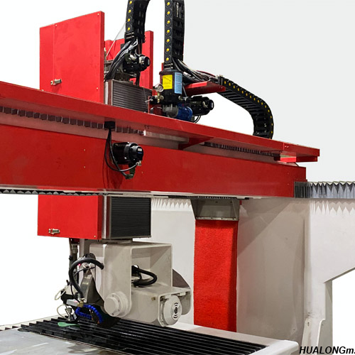 ماكينة قص الحجر من HUALONG HKNC-650J ذات الكفاءة العالية والنفاثة ذات 5 محاور CNC SawJet مع منشار الجسر ونفث الماء