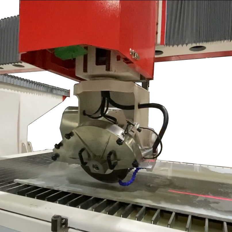 آلة قص الحجر CNC ذات 5 محاور من HUALONG مع منشار الجسر و Waterjet HKNC-650J 