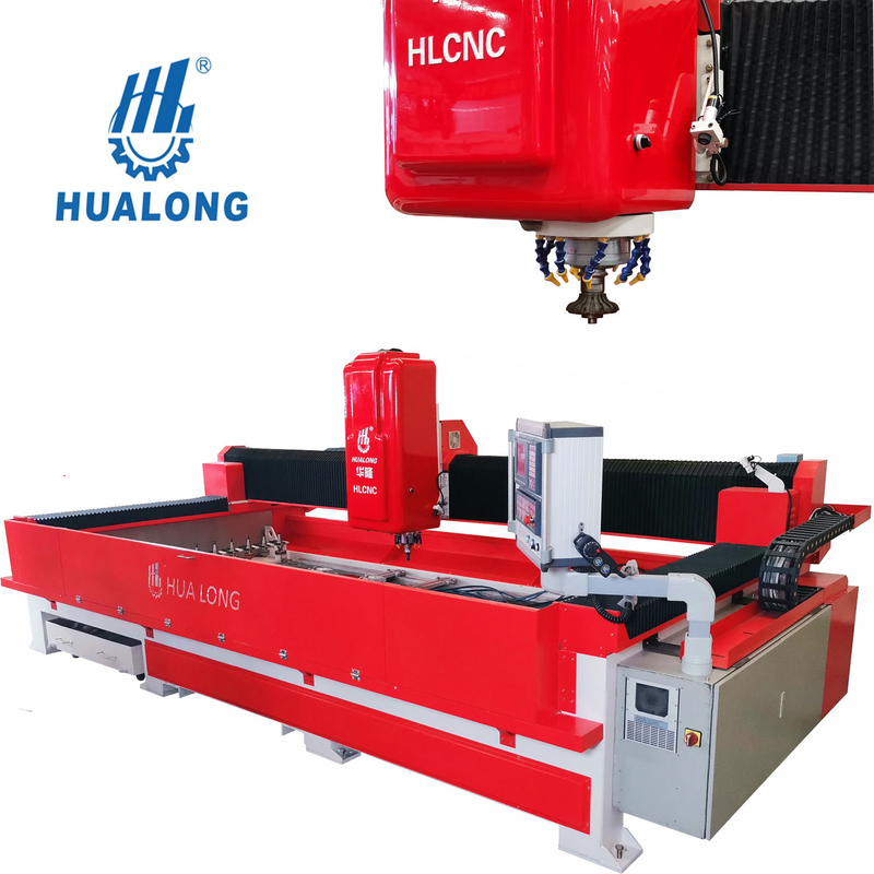 HUALONG 3 محور CNC آلة الحجر HLCNC-3319 مركز آلة النقش على سطح الجرانيت لقطع أسطح العمل